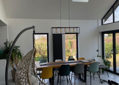 Edinburgh rear extension dining room view to side